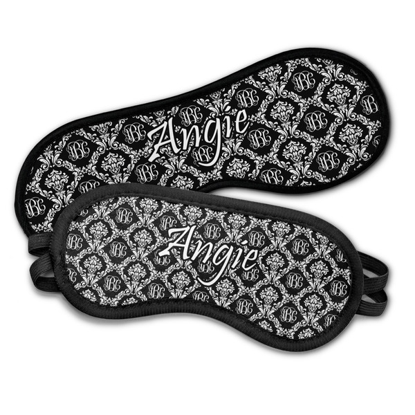 Monogrammed Damask Sleeping Eye Masks - PARENT