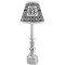 Monogrammed Damask Small Chandelier Lamp - LIFESTYLE (on candle stick)