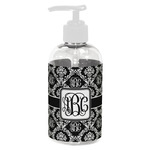 Monogrammed Damask Plastic Soap / Lotion Dispenser (8 oz - Small - White)