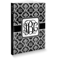 Monogrammed Damask Softbound Notebook - 7.25" x 10" (Personalized)
