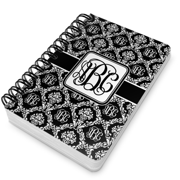 Monogrammed Damask Spiral Journal 5 x 7 - Main