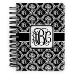 Monogrammed Damask Spiral Notebook - 5x7