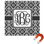 Monogrammed Damask Square Car Magnet - 6" (Personalized)