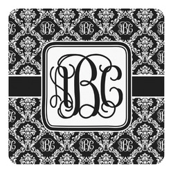 Monogrammed Damask Square Decal - Small (Personalized)