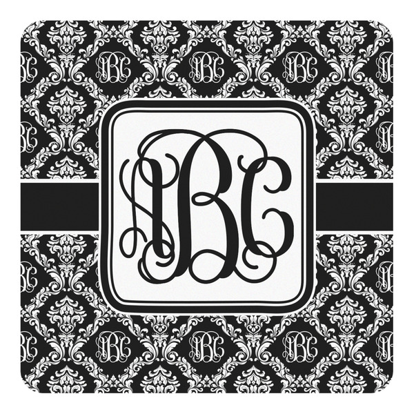Custom Monogrammed Damask Square Decal (Personalized)