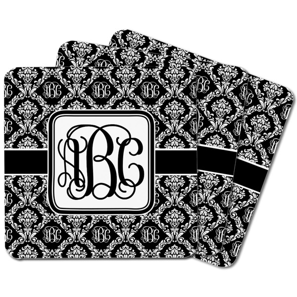 Monogrammed Damask Square Fridge Magnet - MAIN