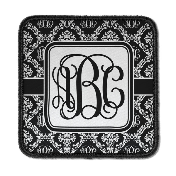 Custom Monogrammed Damask Iron On Square Patch