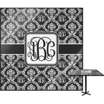 Monogrammed Damask Square Table Top (Personalized)