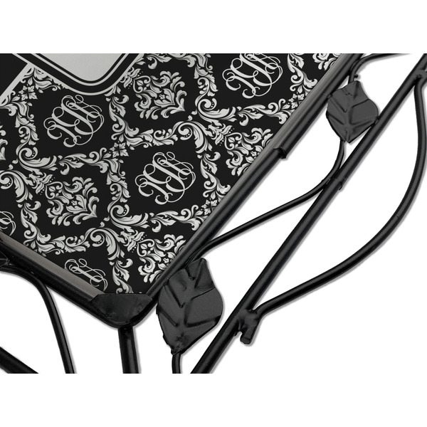 Monogrammed Damask Square Trivet - Detail