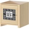 Monogrammed Damask Square Wall Decal on Wooden Cabinet