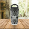 Monogrammed Damask Stainless Steel Travel Cup Lifestyle