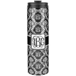 Monogrammed Damask Stainless Steel Skinny Tumbler - 20 oz