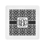 Monogrammed Damask Cocktail Napkins