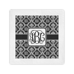 Monogrammed Damask Cocktail Napkins