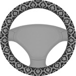 Monogrammed Damask Steering Wheel Cover (Personalized)