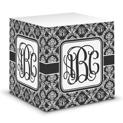 Custom Monogrammed Damask Sticky Note Cube (Personalized)