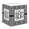 Monogrammed Damask Note Cube