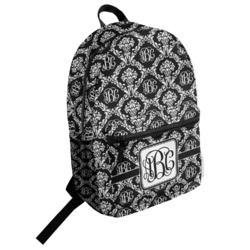 Monogrammed Damask Student Backpack (Personalized)