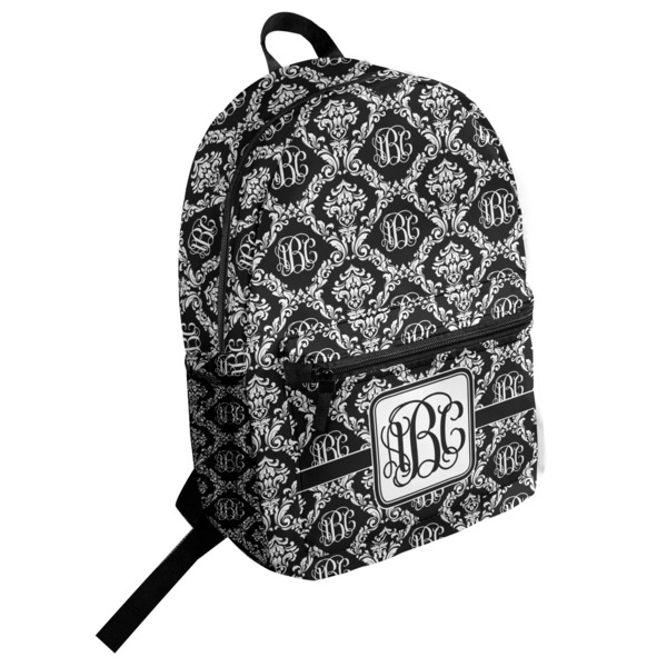 Custom Monogrammed Damask Student Backpack (Personalized)