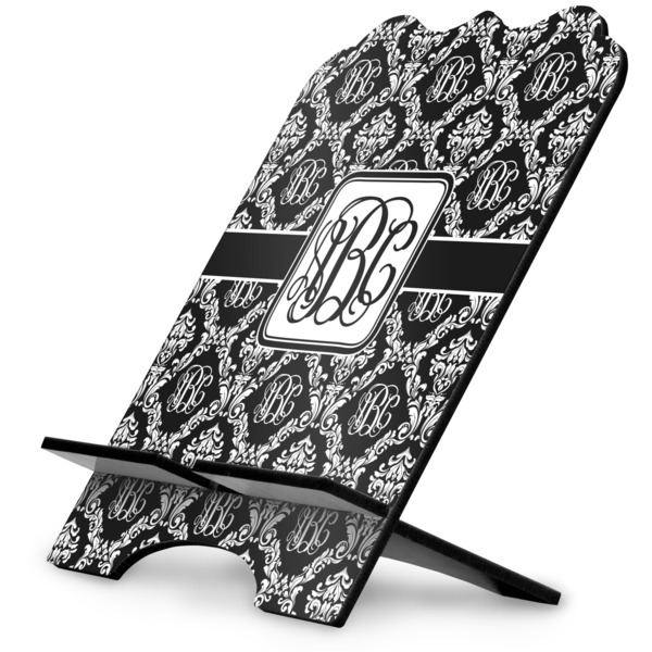 Custom Monogrammed Damask Stylized Tablet Stand (Personalized)