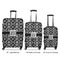 Monogrammed Damask Suitcase Set 1 - APPROVAL