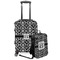 Monogrammed Damask Suitcase Set 4 - MAIN