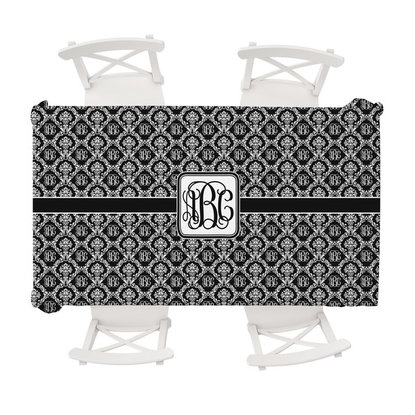 Custom Monogrammed Damask Tablecloth - 58"x102" (Personalized)