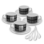 Monogrammed Damask Tea Cup - Set of 4 (Personalized)