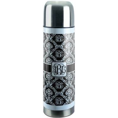 Monogrammed Damask Stainless Steel Thermos (Personalized)