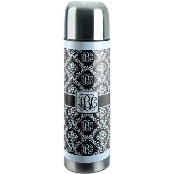 Custom Monogrammed Damask Stainless Steel Thermos (Personalized)