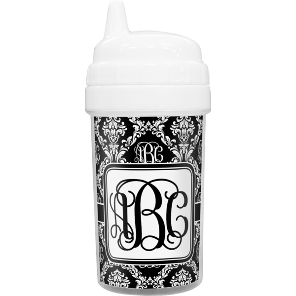 Custom Monogrammed Damask Toddler Sippy Cup (Personalized)
