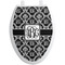 Monogrammed Damask Toilet Seat Decal - Elongated (Personalized)