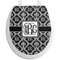 Monogrammed Damask Toilet Seat Decal (Personalized)