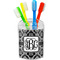 Monogrammed Damask Toothbrush Holder (Personalized)