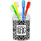 Monogrammed Damask Toothbrush Holder (Personalized)