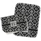 Monogrammed Damask Burp Cloths - Fleece - Set of 2