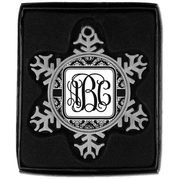 Monogrammed Damask Vintage Snowflake - In box