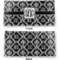 Monogrammed Damask Vinyl Check Book Cover - Front and Back
