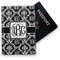 Monogrammed Damask Vinyl Passport Holder (Personalized)