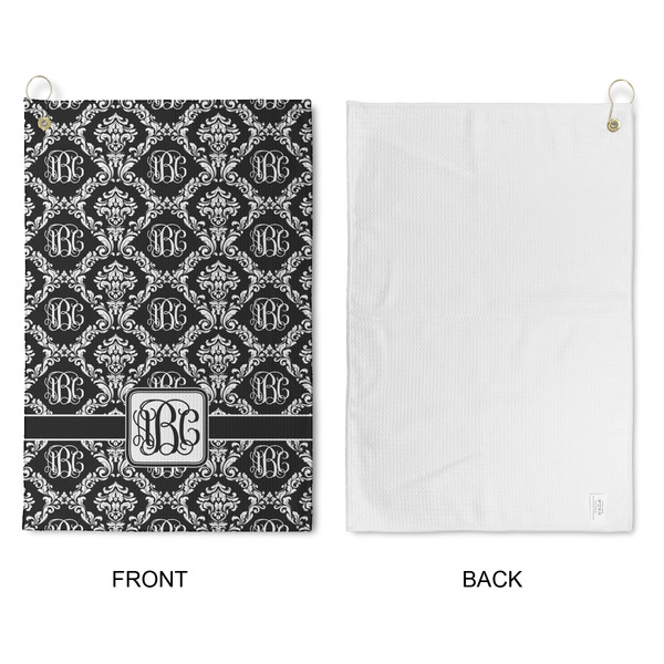 Monogrammed Damask Waffle Weave Golf Towel - Approval