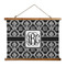 Monogrammed Damask Wall Hanging Tapestry - Wide