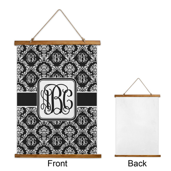 Monogrammed Damask Wall Hanging Tapestry - Portrait - APPROVAL