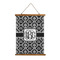 Monogrammed Damask Wall Hanging Tapestry - Portrait - MAIN