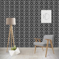 Monogrammed Damask Wallpaper & Surface Covering (Peel & Stick - Repositionable)