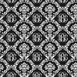 Monogrammed Damask Wallpaper & Surface Covering (Water Activated 24"x 24" Sample)