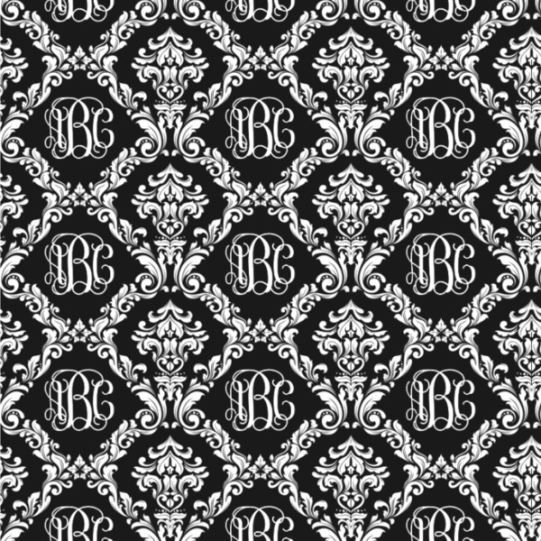 Custom Monogrammed Damask Wallpaper & Surface Covering (Water Activated 24"x 24" Sample)