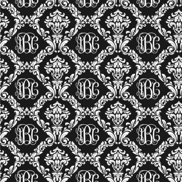 Custom Monogrammed Damask Wallpaper & Surface Covering (Water Activated 24"x 24" Sample)
