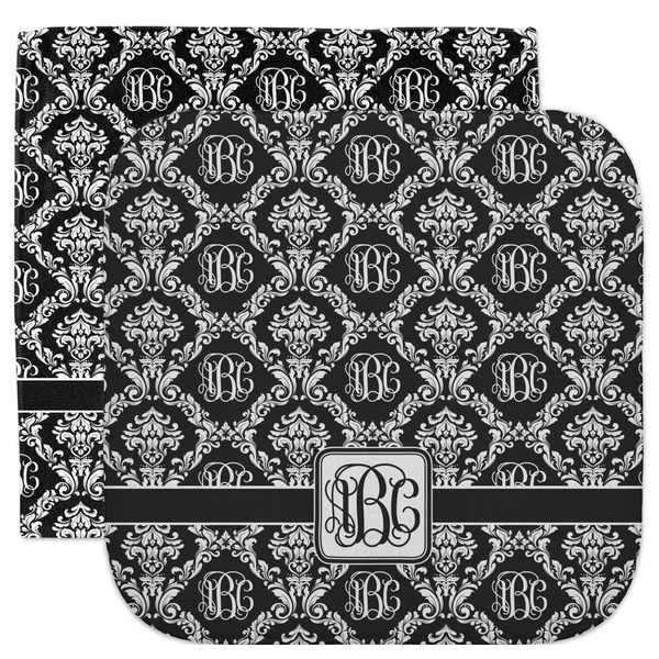 Custom Monogrammed Damask Facecloth / Wash Cloth (Personalized)