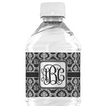 Monogrammed Damask Water Bottle Labels - Custom Sized