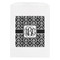 Monogrammed Damask White Treat Bag - Front View